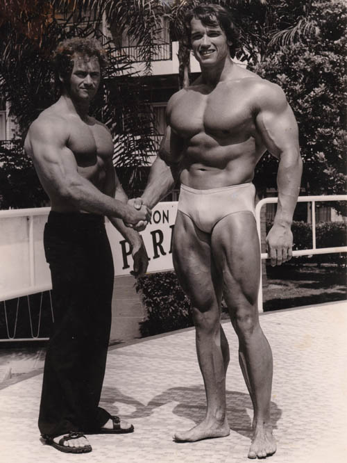 Robert Nailon and Arnold Schwarzenegger